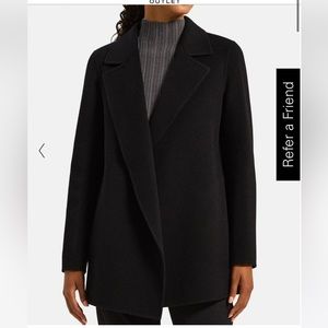 Theory Open Front Coat in Double-Face Wool-Cashmere